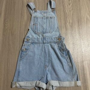 Women’s Blue Jean Short Overalls